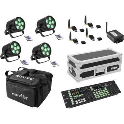 EuroLite AKKU Mobile Bundle - LED-spotlight RGBW - Trådløs kontrol EuroLite AKKU Mobile Bundle - LED-spotlight RGBW - Trådløs kontrol