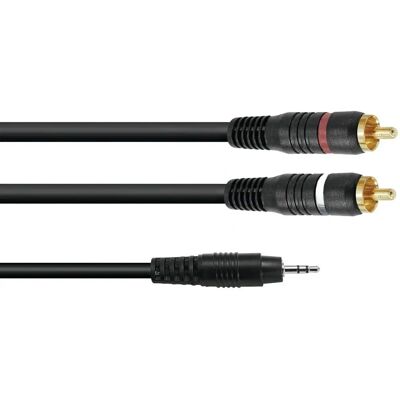Omnitronic Model 3022514x Schwarzes 3,5mm/2xRCA Audiokabel Omnitronic Model 3022514x Schwarzes 3,5mm/2xRCA Audiokabel
