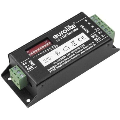 EuroLite LC-4 RGB LED DMX Controller - Controlador DMX para bandas RGB LED EuroLite LC-4 RGB LED DMX Controller - Controlador DMX para bandas RGB LED