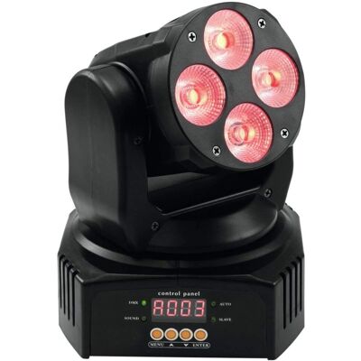 EuroLite LED TMH-46 Moving-Head Wash - 4 LEDs, 10W, RGBWA/UV, 540° PAN, 220° TILT EuroLite LED TMH-46 Moving-Head Wash - 4 LEDs, 10W, RGBWA/UV, 540° PAN, 220° TILT