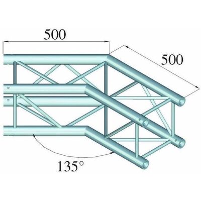 Alutruss S6082 2-Wege Ecke 135° - Truss Alutruss S6082 2-Wege Ecke 135° - Truss