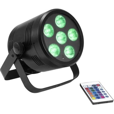 EuroLite batteridrevet scenelys - LED RGBW, 12t, Fjernkontroll EuroLite batteridrevet scenelys - LED RGBW, 12t, Fjernkontroll