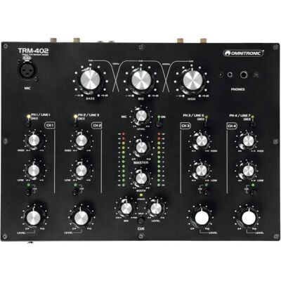 Mixeur rotatif Omnitronic TRM-402 - 4 canaux - Publicité Mixeur rotatif Omnitronic TRM-402 - 4 canaux - Publicité