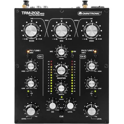 Omnitronic TRM-202MK3 Rotary DJ Mixer - DJ-utstyr Omnitronic TRM-202MK3 Rotary DJ Mixer - DJ-utstyr
