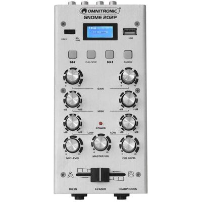 Omnitronic GNOME-202P Mini Mixer - DJ Bluetooth MP3 Omnitronic GNOME-202P Mini Mixer - DJ Bluetooth MP3