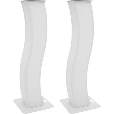 EuroLite 150cm Stage Stand - White, Curved, Set of 2 EuroLite 150cm Stage Stand - White, Curved, Set of 2