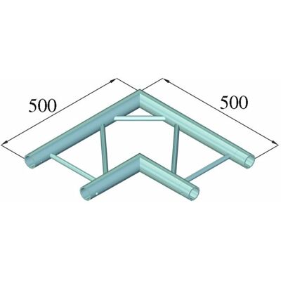 Alutruss BILOCK BQ2-SPAC21H 2-Wege Ecke 90° Schwarz - Beleuchtungstraverse Alutruss BILOCK BQ2-SPAC21H 2-Wege Ecke 90° Schwarz - Beleuchtungstraverse