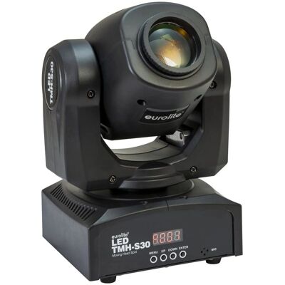EUROLITE TMH-S30 Spot à Tête Mobile - LED COB 30W - Gobo & Roue de Couleur - Compact - Publicité EUROLITE TMH-S30 Spot à Tête Mobile - LED COB 30W - Gobo & Roue de Couleur - Compact - Publicité