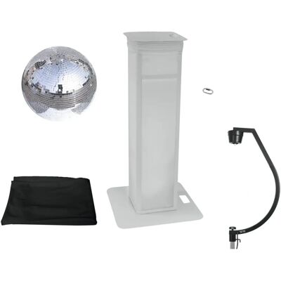 EuroLite Spiegelkugel 50cm - Reflektiv, Schwarz Cover, Verstellbarer Ständer EuroLite Spiegelkugel 50cm - Reflektiv, Schwarz Cover, Verstellbarer Ständer