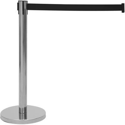 Eurolite Absperrpfosten mit Gurtabroller - Edelstahl, Schwarzer Gurt - Barrier posts with belt dispenser Eurolite Absperrpfosten mit Gurtabroller - Edelstahl, Schwarzer Gurt - Barrier posts with belt dispenser