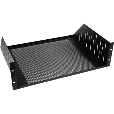 Accesorio de estante de acero negro 3U orificios de ventilación - Base de rack Accesorio de estante de acero negro 3U orificios de ventilación - Base de rack