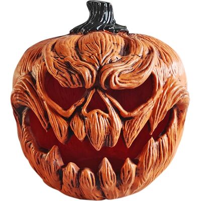 EUROPALMS Græskar med monsteransigt - 25cm Halloween dekoration EUROPALMS Græskar med monsteransigt - 25cm Halloween dekoration