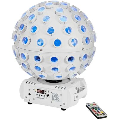 Eurolite B-40 LED-effekt - RGBWA+UV, fjernkontroll, 8 programmer Eurolite B-40 LED-effekt - RGBWA+UV, fjernkontroll, 8 programmer