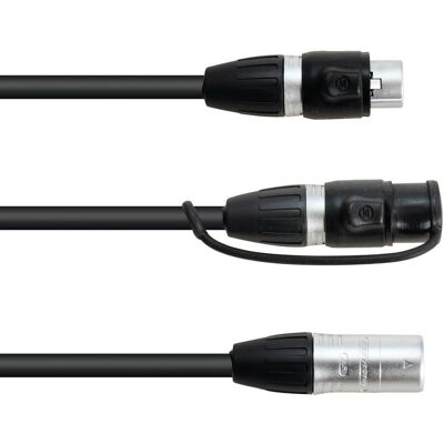 Eurolite DMX IP XLR Adapterkabel - Außen, Schwarz, 3-polig Eurolite DMX IP XLR Adapterkabel - Außen, Schwarz, 3-polig