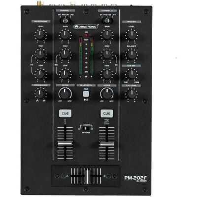 Omnitronic PM-202F DJ-Mixer / Player - 2-Kanal, schwarz Omnitronic PM-202F DJ-Mixer / Player - 2-Kanal, schwarz