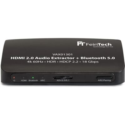 Feintech VAX01301 - Estraitore audio HDMI - Supporta 4K 60Hz HDR/Dolby Vision Feintech VAX01301 - Estraitore audio HDMI - Supporta 4K 60Hz HDR/Dolby Vision