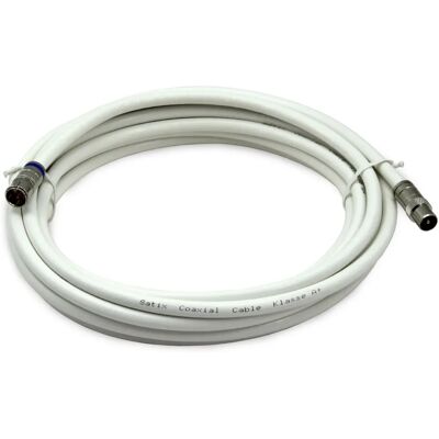Satix SKK01003 Witte coaxkabel - F/IEC, 10m - Coaxkabel Satix SKK01003 Witte coaxkabel - F/IEC, 10m - Coaxkabel