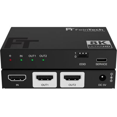 FeinTech SP210 HDMI 2.1 Splitter - 2 Ausgänge, 8K, Gaming FeinTech SP210 HDMI 2.1 Splitter - 2 Ausgänge, 8K, Gaming