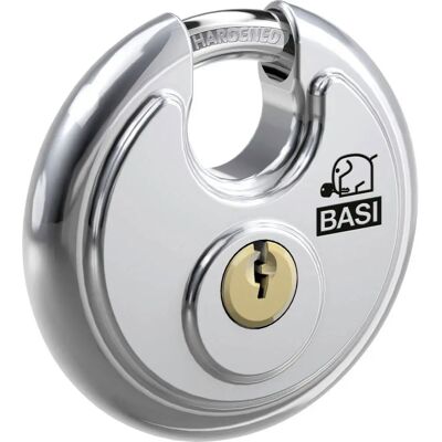 Basi 6100-7000 Vorhängeschloss - 70 mm Edelstahl, 2 Schlüssel Basi 6100-7000 Vorhängeschloss - 70 mm Edelstahl, 2 Schlüssel