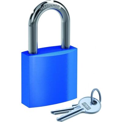 BASI 6190-4000-BLAU - Aluminium hangslot voor personalisatie BASI 6190-4000-BLAU - Aluminium hangslot voor personalisatie