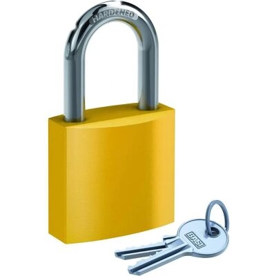BASI 6190-4000-GELB - Hangslot met Sleutel, Geel, Aluminium - Slot Type BASI 6190-4000-GELB - Hangslot met Sleutel, Geel, Aluminium - Slot Type