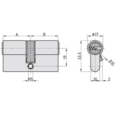 Basi VB5001-0005-0020 Doppelzylinder Sicherheit Basi VB5001-0005-0020 Doppelzylinder Sicherheit