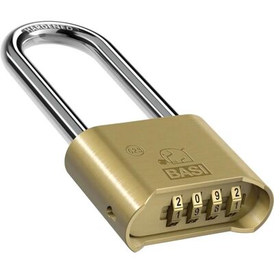 Basi 6231-5000 Messinghängele lock mit hohem Bügel - Vorhängeschloss Basi 6231-5000 Messinghängele lock mit hohem Bügel - Vorhängeschloss