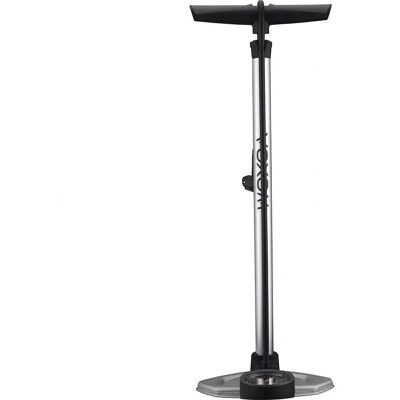 Voxom Aluminiowa pompa podłogowa PU15 z manometrem i zaworem - Pompa rowerowa Voxom Aluminiowa pompa podłogowa PU15 z manometrem i zaworem - Pompa rowerowa
