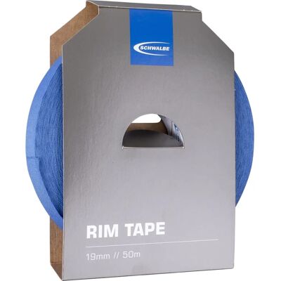 Fita de aro de poliéster azul Schwalbe - 50m x 19mm Fita de aro de poliéster azul Schwalbe - 50m x 19mm