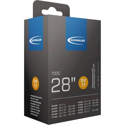 Schwalbe 28" Schlauch - Schwarz, 28-47mm Ventil - Rennrad Schwalbe 28" Schlauch - Schwarz, 28-47mm Ventil - Rennrad