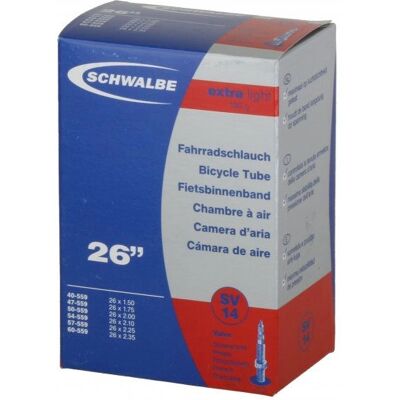 Schwalbe Bike Inner Tube - 26" Extra Light - Presta Valve Schwalbe Bike Inner Tube - 26" Extra Light - Presta Valve