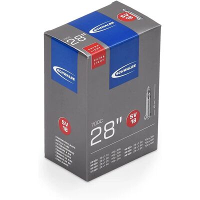 Lekka dętka Schwalbe SV18 - 28 cali - Czarna Lekka dętka Schwalbe SV18 - 28 cali - Czarna