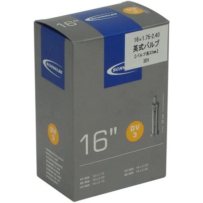 Schwalbe fietsbinnenband 16 inch zwart DV 3 Schwalbe fietsbinnenband 16 inch zwart DV 3