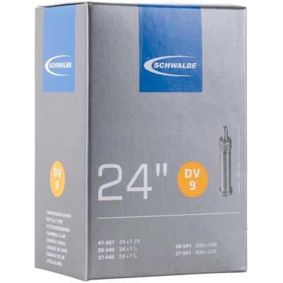 Schwalbe DV9 Fietsbinnenband - 24 inch - Zwart Schwalbe DV9 Fietsbinnenband - 24 inch - Zwart