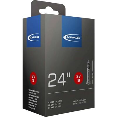 Câmara de bicicleta Schwalbe SV 9 - Válvula Presta - 24 Polegadas Câmara de bicicleta Schwalbe SV 9 - Válvula Presta - 24 Polegadas
