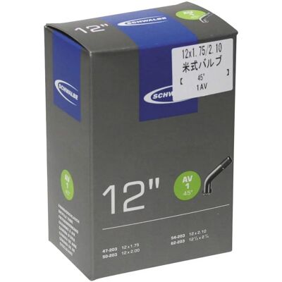 Schwalbe AV 1 Chambre à air - 12 1/2x1.75-2 1/4 - Noir - Chambre à air - Publicité Schwalbe AV 1 Chambre à air - 12 1/2x1.75-2 1/4 - Noir - Chambre à air - Publicité
