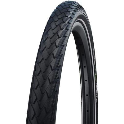 Pneu Schwalbe Marathon Noir/Réflectif - 700x25C - Touring - Publicité Pneu Schwalbe Marathon Noir/Réflectif - 700x25C - Touring - Publicité