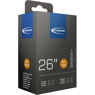 Schwalbe malli dv12a 26 tuuman sisäinen putki - Musta Schwalbe malli dv12a 26 tuuman sisäinen putki - Musta