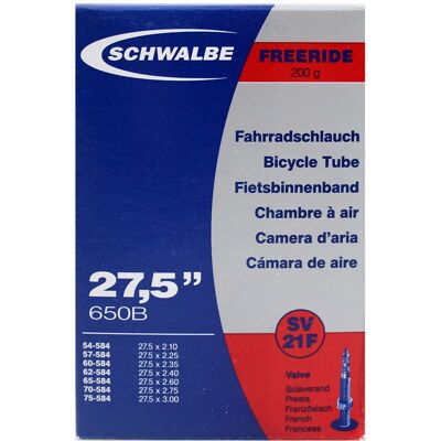 Chambre à air VTT 27,5" Schwalbe - Noire - Valve Presta Chambre à air VTT 27,5" Schwalbe - Noire - Valve Presta