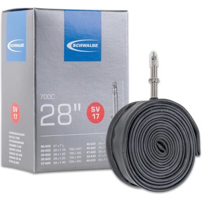 Schwalbe Marque SV17 Chambre à Air 700c pour Route - Valve Presta - Publicité Schwalbe Marque SV17 Chambre à Air 700c pour Route - Valve Presta - Publicité
