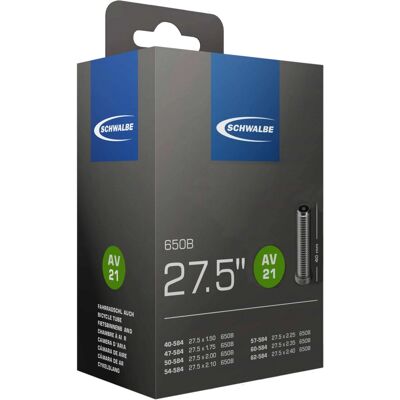 Câmara de ar de bicicleta de montanha Schwalbe - 27.5" 1.9-2.35" Schrader - Durável Câmara de ar de bicicleta de montanha Schwalbe - 27.5" 1.9-2.35" Schrader - Durável
