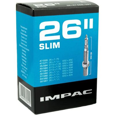 Impac SV Slim Schlauch - 26 Zoll - Presta - Schwarz - Unisex Impac SV Slim Schlauch - 26 Zoll - Presta - Schwarz - Unisex