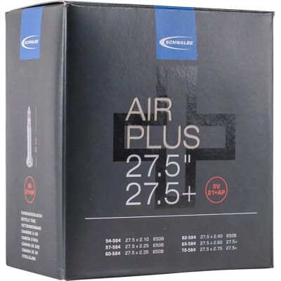 Schwalbe Air Plus Inner Tube 27.5" Black - Puncture Protection Schwalbe Air Plus Inner Tube 27.5" Black - Puncture Protection