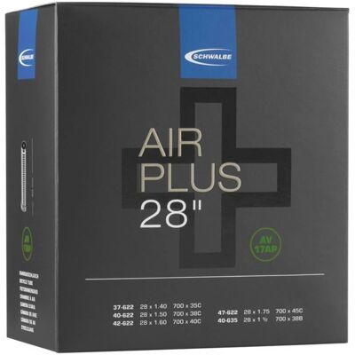 Schwalbe AV 17AP (Air Plus) Fahrrad Schlauch - 28 Zoll, Schwarz Schwalbe AV 17AP (Air Plus) Fahrrad Schlauch - 28 Zoll, Schwarz