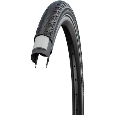 Schwalbe DeltaCruiser Plus Reifen - PunctureGuard - Schwarz/Reflex - 700c - Stadt/Trekking Schwalbe DeltaCruiser Plus Reifen - PunctureGuard - Schwarz/Reflex - 700c - Stadt/Trekking