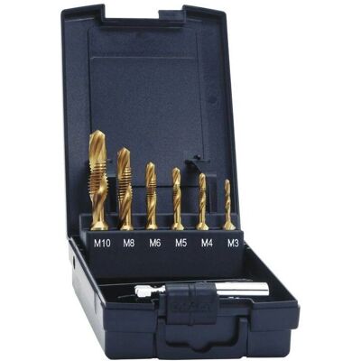 Exact 05930 Thread Tap Set - 7 Piece M3-M10 HSS Right-Hand Exact 05930 Thread Tap Set - 7 Piece M3-M10 HSS Right-Hand