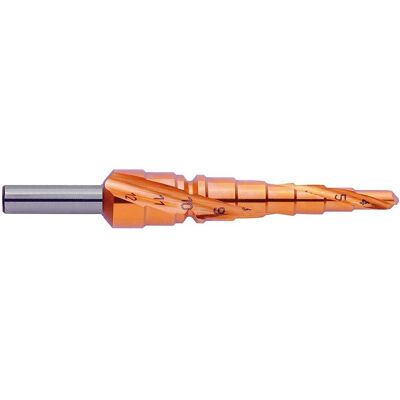 Exact 07011 HSS Step Drill - 4 to 12mm - TiN Coated Exact 07011 HSS Step Drill - 4 to 12mm - TiN Coated