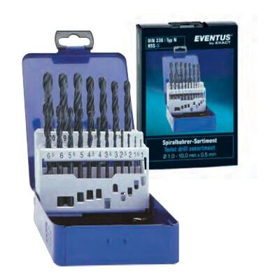 Kit punte trapano Exact 32001 - 19 pz, HSS, DIN 338 Kit punte trapano Exact 32001 - 19 pz, HSS, DIN 338