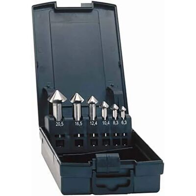Exact Kegelsenker-Set - 5 Stück, 6,3-25 mm, 90° HSS Exact Kegelsenker-Set - 5 Stück, 6,3-25 mm, 90° HSS