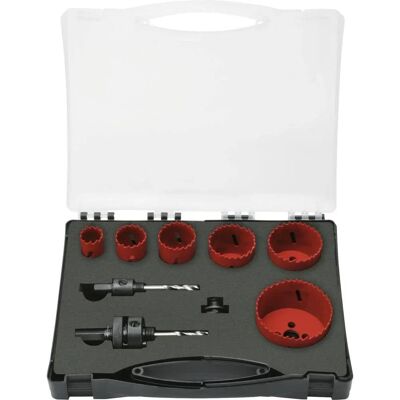Exact Hole Saw Set - 10 pcs, Ø 19-68 mm Exact Hole Saw Set - 10 pcs, Ø 19-68 mm